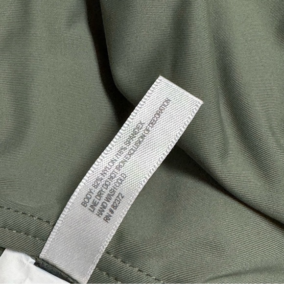 Francesca’s Swim Olive Green Lace Up Floral Embroidered One Piece Swim Suit - Picture 7 of 8